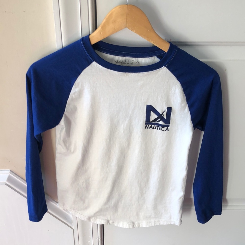 Nautica boys 3/4 sleeve shirt size Small (8)